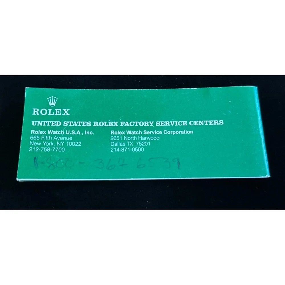 Vintage‎ Rolex Factory Service Booklet in English *Read Please*